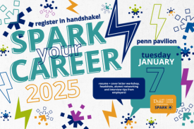 Flyer for Spark Your Career 2025 with date and location.